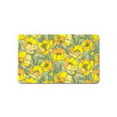 Seamless-pattern-with-graphic-spring-flowers Magnet (name Card) by Pakemis