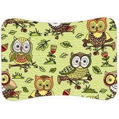 Seamless-pattern-with-flowers-owls Velour Seat Head Rest Cushion