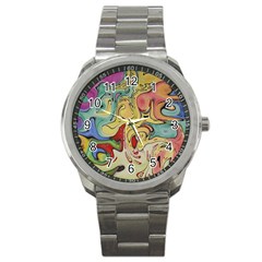 Abstract Art Sport Metal Watch by gasi