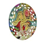 Abstract art Oval Filigree Ornament (Two Sides) Back