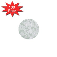 Blue Zendoodle 1  Mini Buttons (100 Pack) 