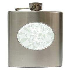 Blue Zendoodle Hip Flask (6 Oz)