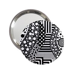 Black And White 2 25  Handbag Mirrors by gasi