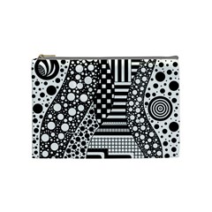 Black And White Cosmetic Bag (medium) by gasi