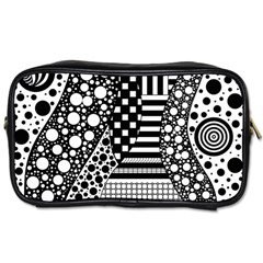 Black And White Toiletries Bag (one Side) by gasi