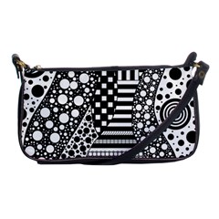 Black And White Shoulder Clutch Bag