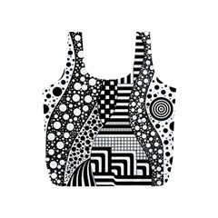 Black And White Full Print Recycle Bag (s) by gasi