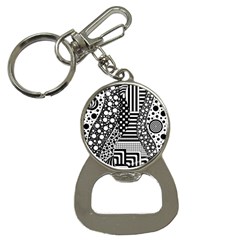 Black And White Bottle Opener Key Chain by gasi