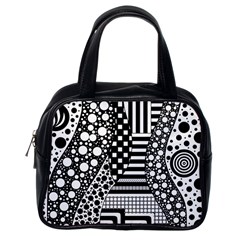 Black And White Classic Handbag (one Side) by gasi