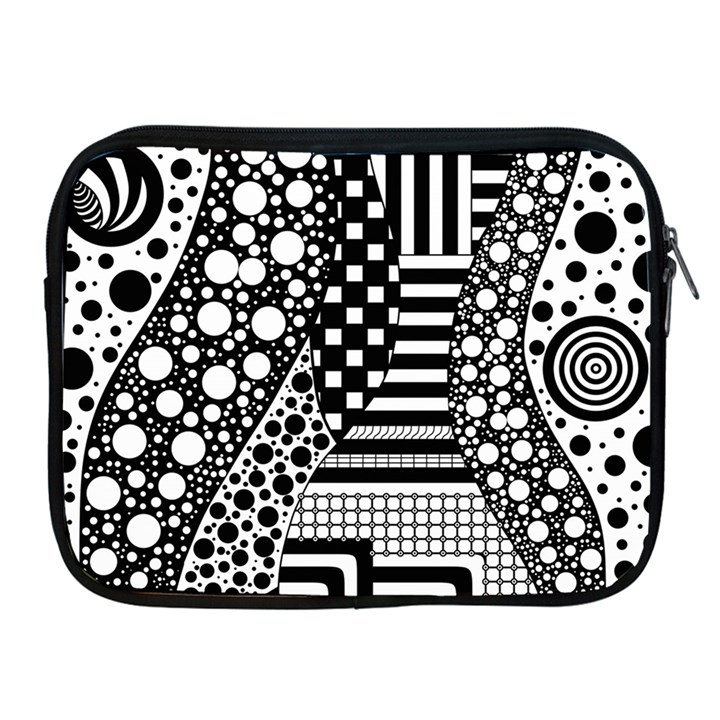 Black and white Apple iPad 2/3/4 Zipper Cases