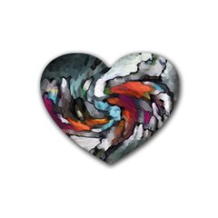 Abstract Art Rubber Heart Coaster (4 Pack) by gasi