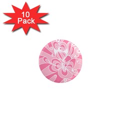 Pink Zendoodle 1  Mini Magnet (10 Pack) 