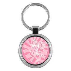 Pink Zendoodle Key Chain (Round)