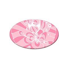 Pink Zendoodle Sticker (Oval)