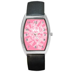 Pink Zendoodle Barrel Style Metal Watch by Mazipoodles
