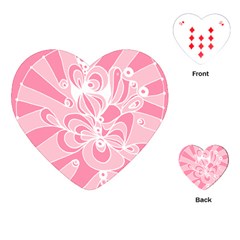 Pink Zendoodle Playing Cards Single Design (Heart)