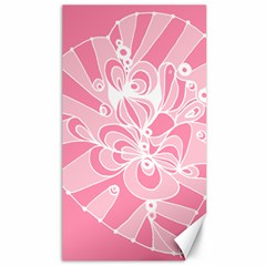 Pink Zendoodle Canvas 40  x 72 