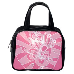 Pink Zendoodle Classic Handbag (One Side)