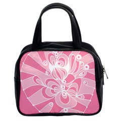 Pink Zendoodle Classic Handbag (Two Sides)