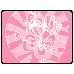 Pink Zendoodle Fleece Blanket (Large)