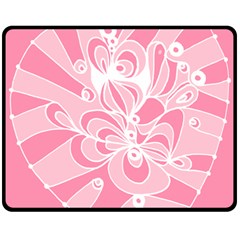 Pink Zendoodle Fleece Blanket (Medium)