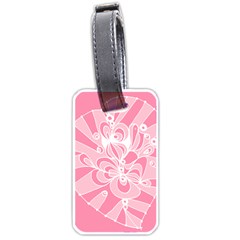 Pink Zendoodle Luggage Tag (one Side) by Mazipoodles