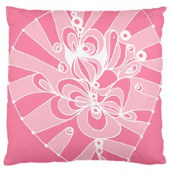 Pink Zendoodle Large Cushion Case (Two Sides)