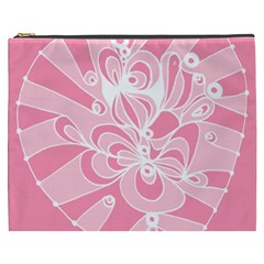 Pink Zendoodle Cosmetic Bag (xxxl) by Mazipoodles