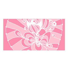 Pink Zendoodle Satin Shawl 45  x 80 