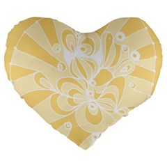 Amber Zendoodle Large 19  Premium Flano Heart Shape Cushions by Mazipoodles