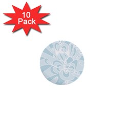 Blue 2 Zendoodle 1  Mini Buttons (10 Pack)  by Mazipoodles