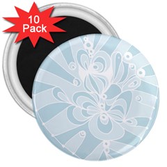 Blue 2 Zendoodle 3  Magnets (10 Pack)  by Mazipoodles