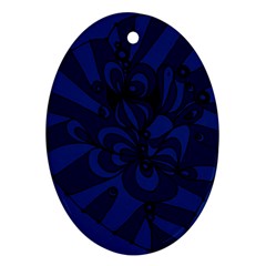 Blue 3 Zendoodle Ornament (oval)