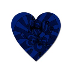 Blue 3 Zendoodle Heart Magnet by Mazipoodles