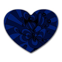 Blue 3 Zendoodle Heart Mousepad by Mazipoodles