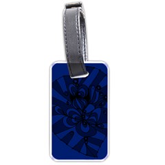 Blue 3 Zendoodle Luggage Tag (one Side) by Mazipoodles