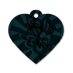Green Zendoodle Dog Tag Heart (two Sides)