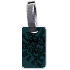 Green Zendoodle Luggage Tag (one Side) by Mazipoodles