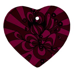 Aubergine Zendoodle Ornament (heart)