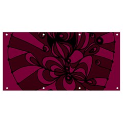 Aubergine Zendoodle Banner And Sign 8  X 4  by Mazipoodles