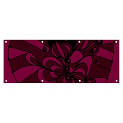 Aubergine Zendoodle Banner And Sign 8  X 3  by Mazipoodles