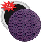Kaleidoscope Scottish Violet 3  Magnets (10 pack)  Front