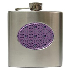 Kaleidoscope Scottish Violet Hip Flask (6 Oz) by Mazipoodles