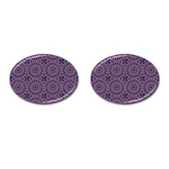 Kaleidoscope Scottish Violet Cufflinks (oval) by Mazipoodles