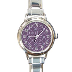 Kaleidoscope Plum Round Italian Charm Watch