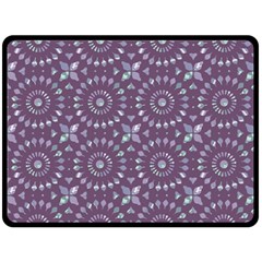 Kaleidoscope Plum Fleece Blanket (large) by Mazipoodles