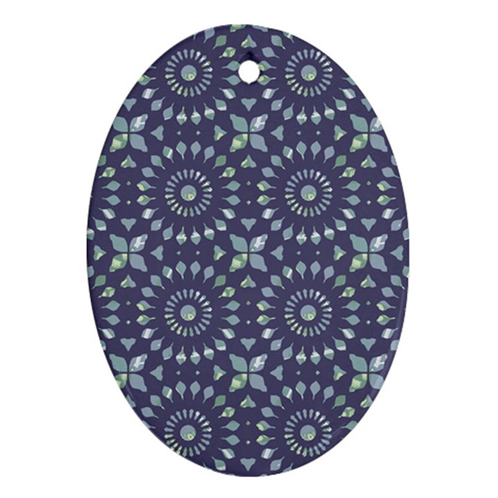 Kaleidoscope Deep Purple Ornament (Oval)