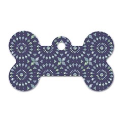 Kaleidoscope Deep Purple Dog Tag Bone (two Sides) by Mazipoodles