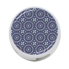 Kaleidoscope Deep Purple 4-port Usb Hub (one Side) by Mazipoodles