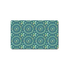 Kaleidoscope Hunter Green Magnet (name Card) by Mazipoodles
